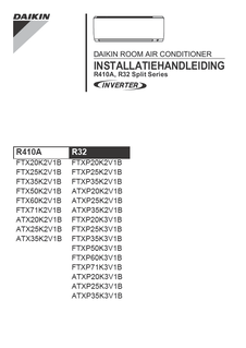 FTX20-71KV,ATX20-25KV,FTXP20-71K3,ATXP20-35K3,FTXP20-35KV,ATXP20-35KV_3PNL393185-3W_Installation manual_Dutch download